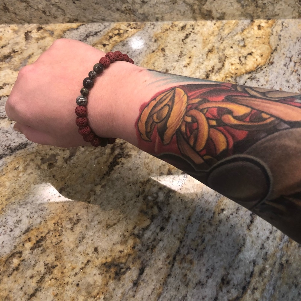 African BloodStone oil diffuser bracelet ❤️